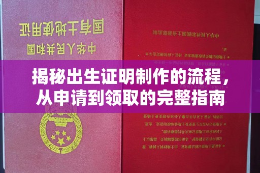 七台河揭秘出生证明制作的流程，从申请到领取的完整指南